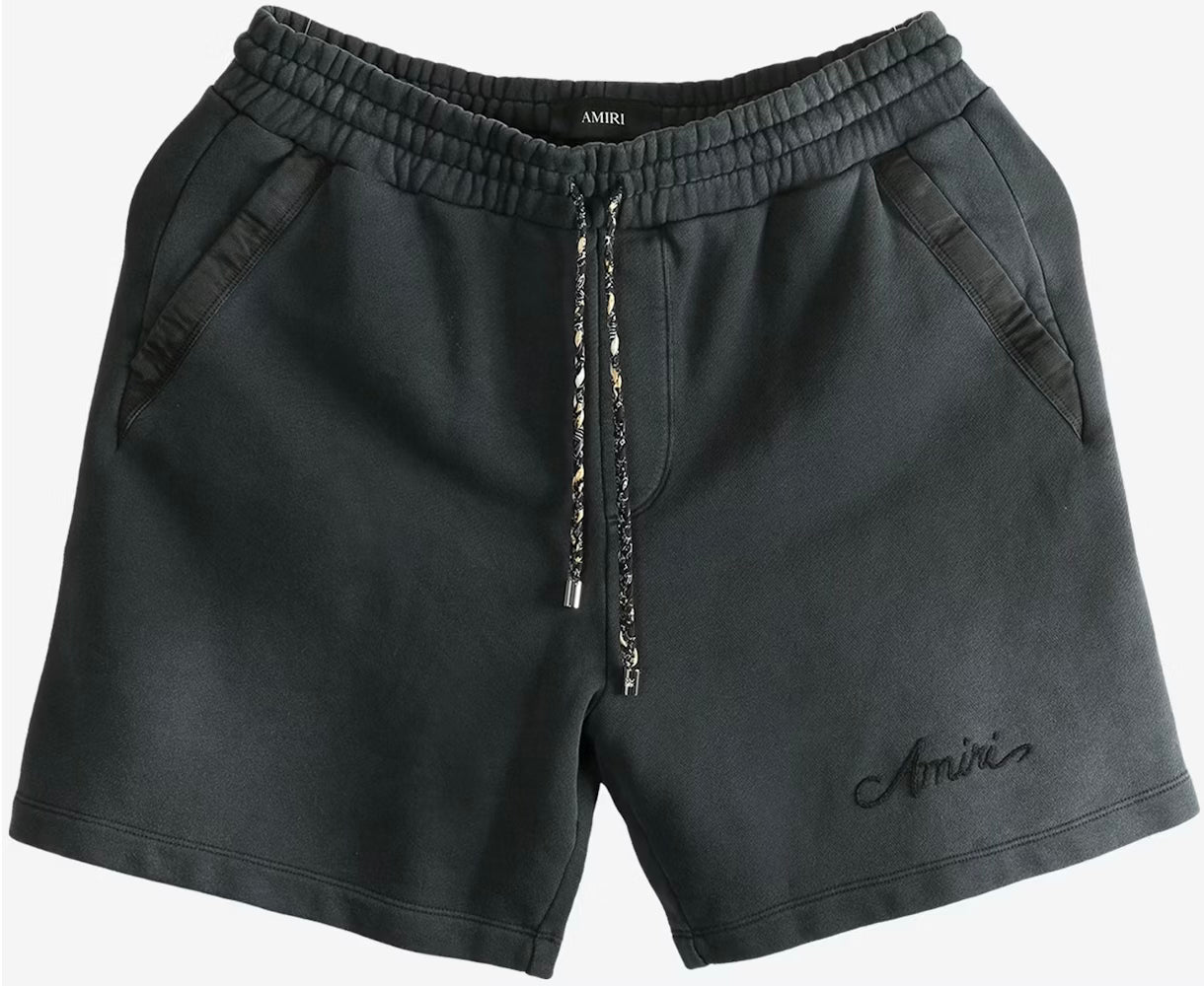 Amiri Bleach Bandana Shorts Black