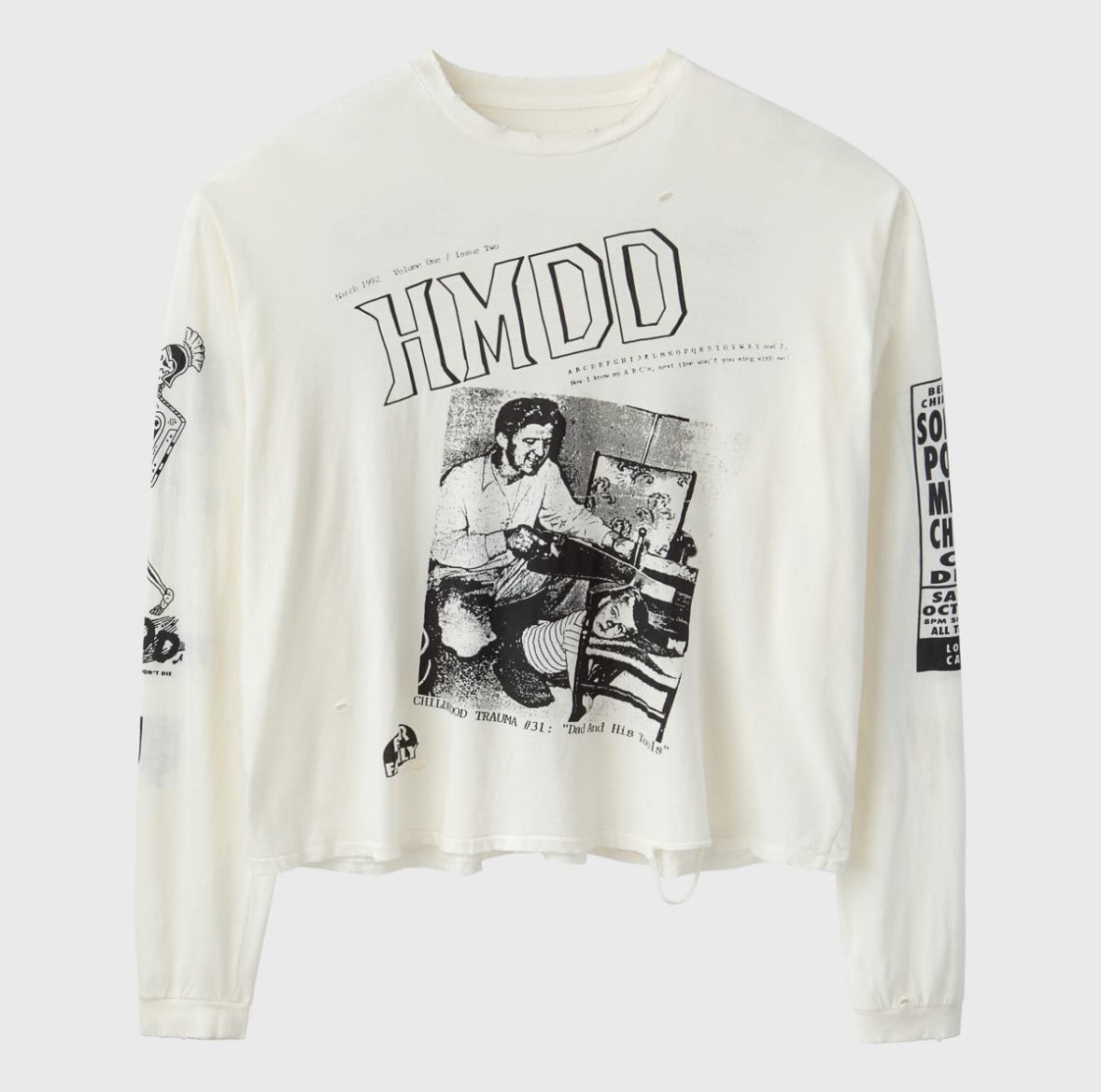 Happy Memories Don’t Die Fanzine Long Sleeve White