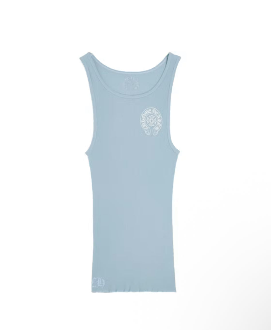 Chrome Hearts Baby Blue Rib Tank Blue