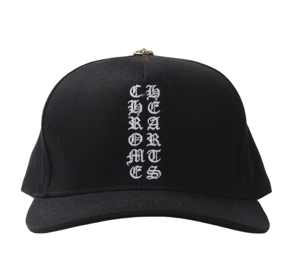 Chrome Hearts Vertical Logo Snapback Hat Black