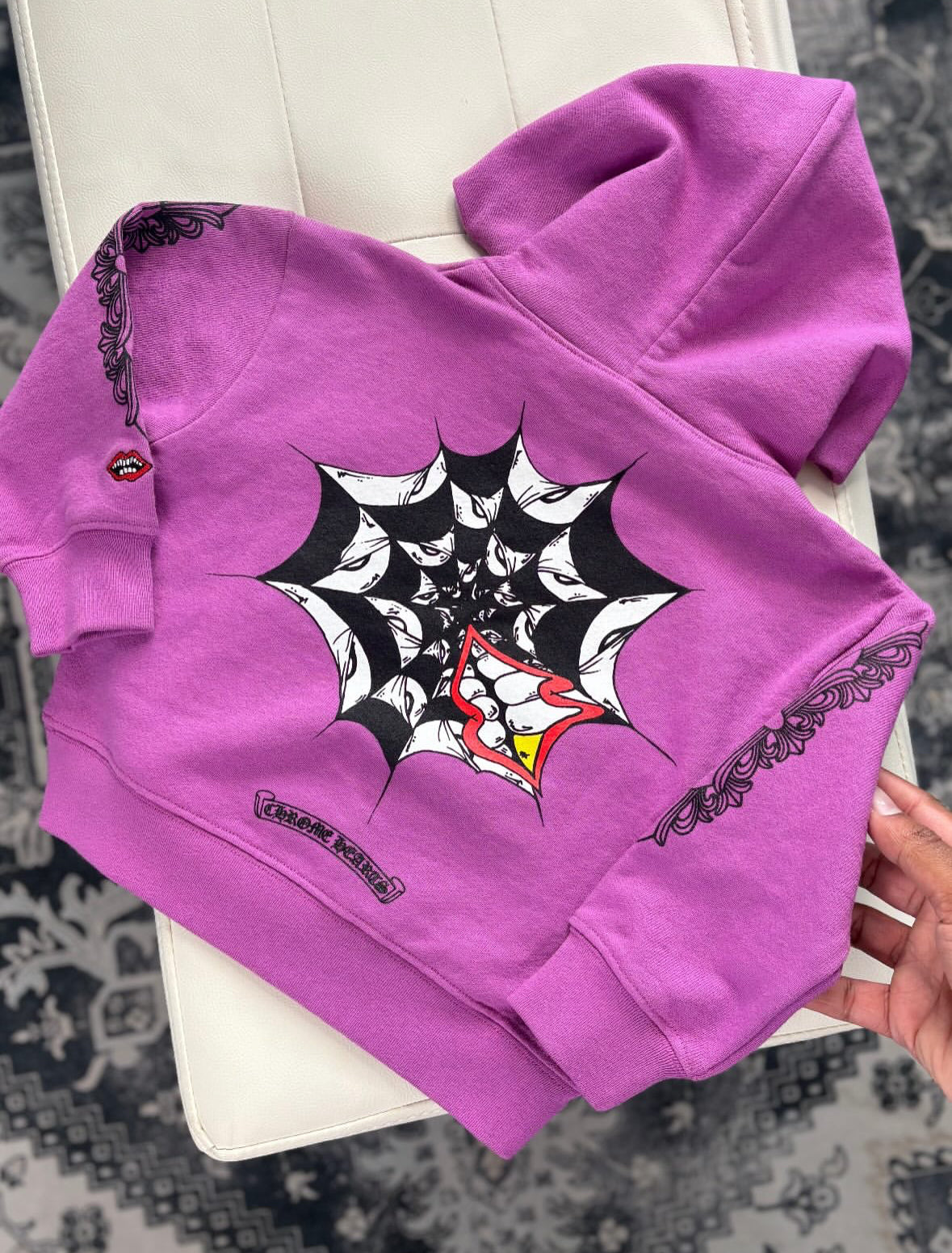 Baby Chrome Hearts Matty Boy Web Hoodie Purple
