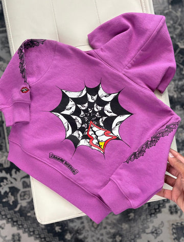Baby Chrome Hearts Matty Boy Web Hoodie Purple
