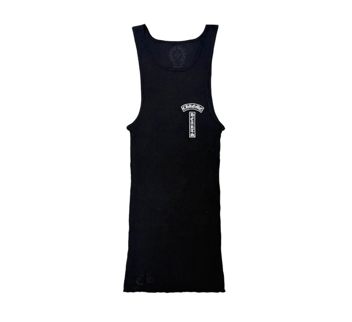 Chrome Hearts Cross T-Bar Black Rib Tank Top