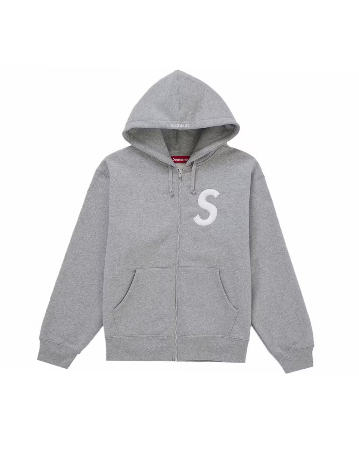 Supreme S Logo Zip-Up Grey