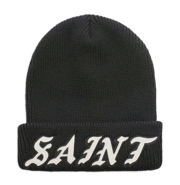 Saint Mxxxxx Logo Appliqué Beanie Black