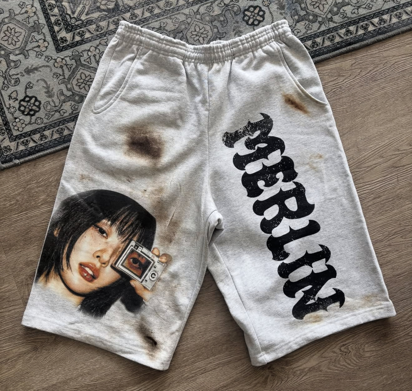 Merlin’s Father Say Cheese Sweat Shorts Grey