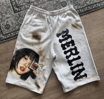 Merlin’s Father Say Cheese Sweat Shorts Grey