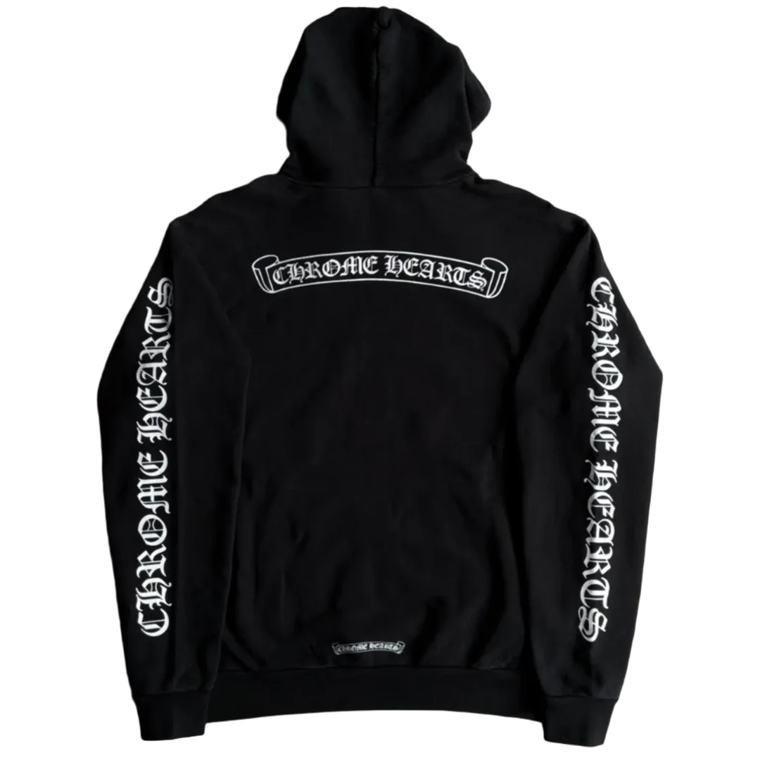 Chrome Hearts ‘Scroll Logo' Black Hoodie