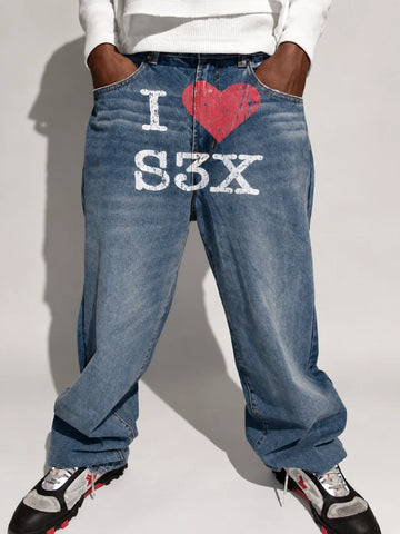 Av3ri I Heart Sex Jeans Red/Blue
