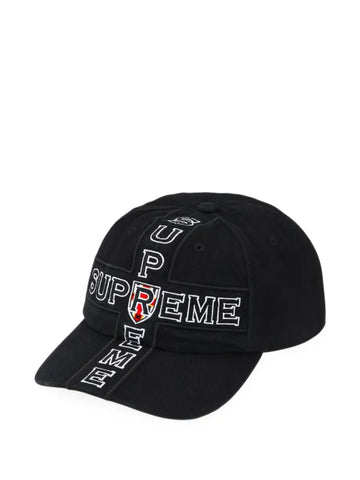 Supreme Cross 6-Panel Hat Black