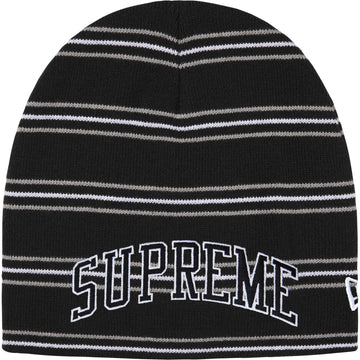 Supreme New Era Stripe Beanie Black