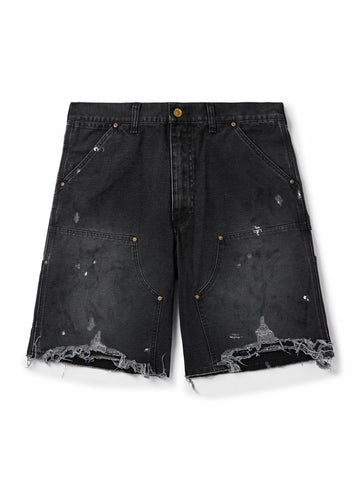 Saint Mxxxxx Distressed Carpenter Denim Shorts