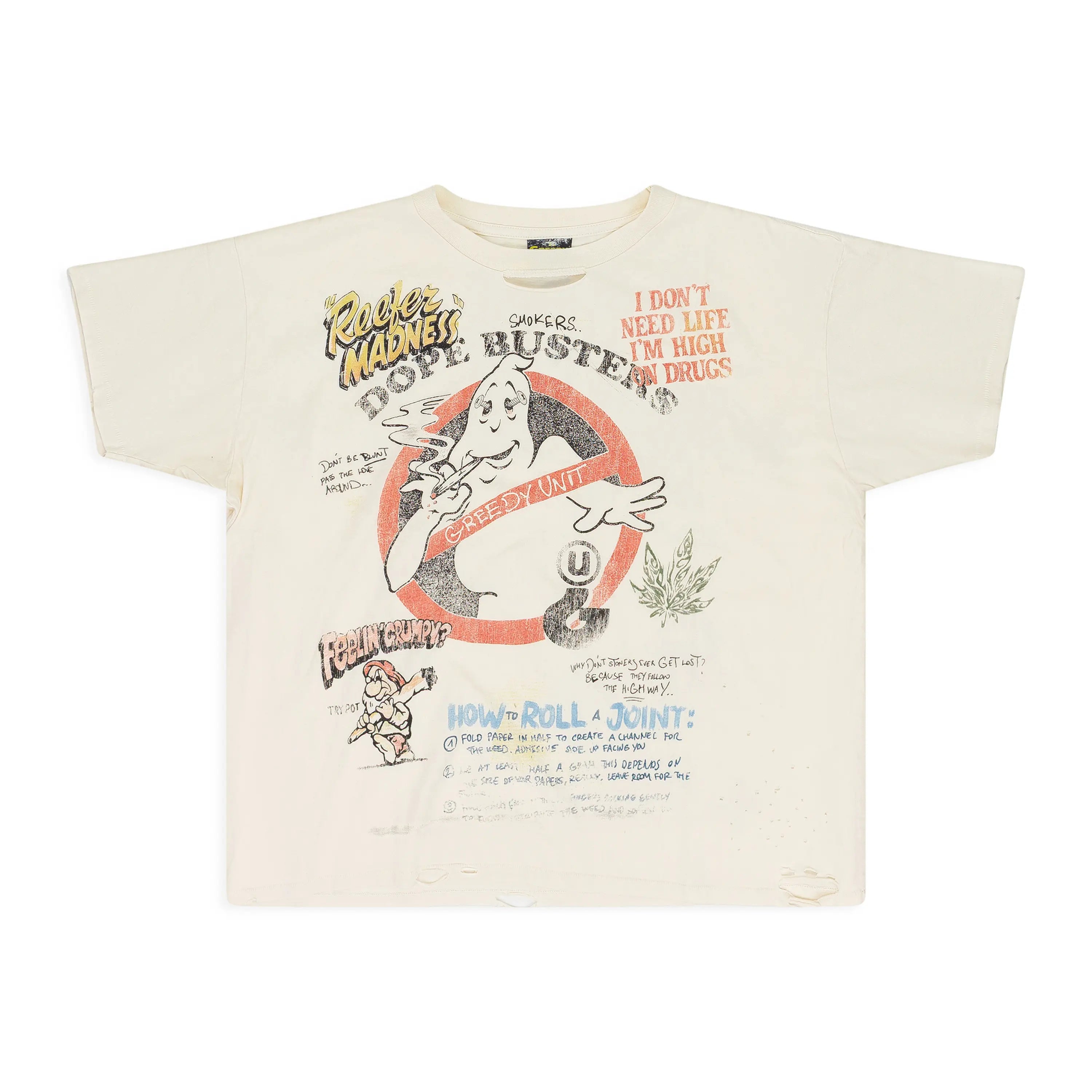 Greedy Unit Dope Busters Cream T-Shirt