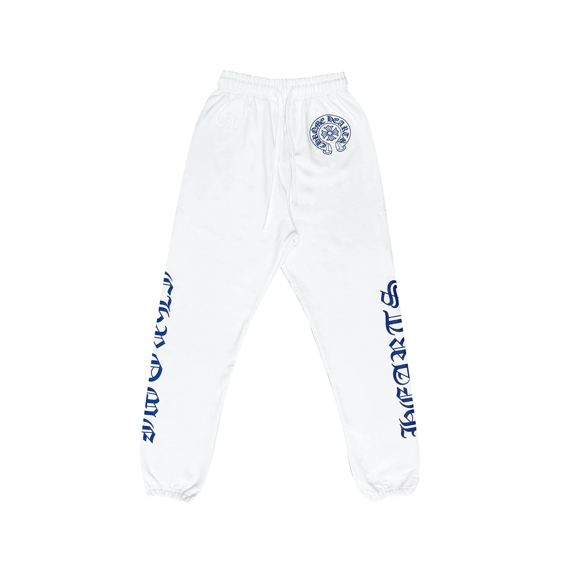 Chrome Heart Horseshoe Script Sweatpants Blue