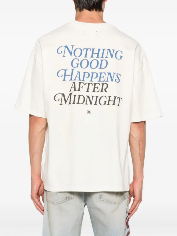 Amiri Nights Oversized T-Shirt Beige