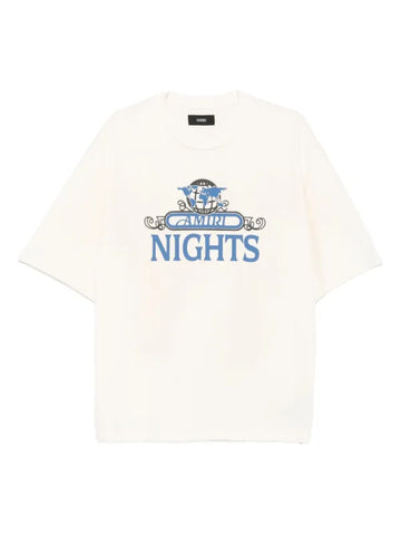 Amiri Nights Oversized T-Shirt Beige