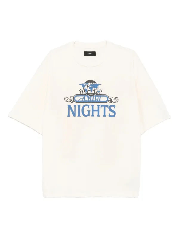Amiri Nights Oversized T-Shirt Beige