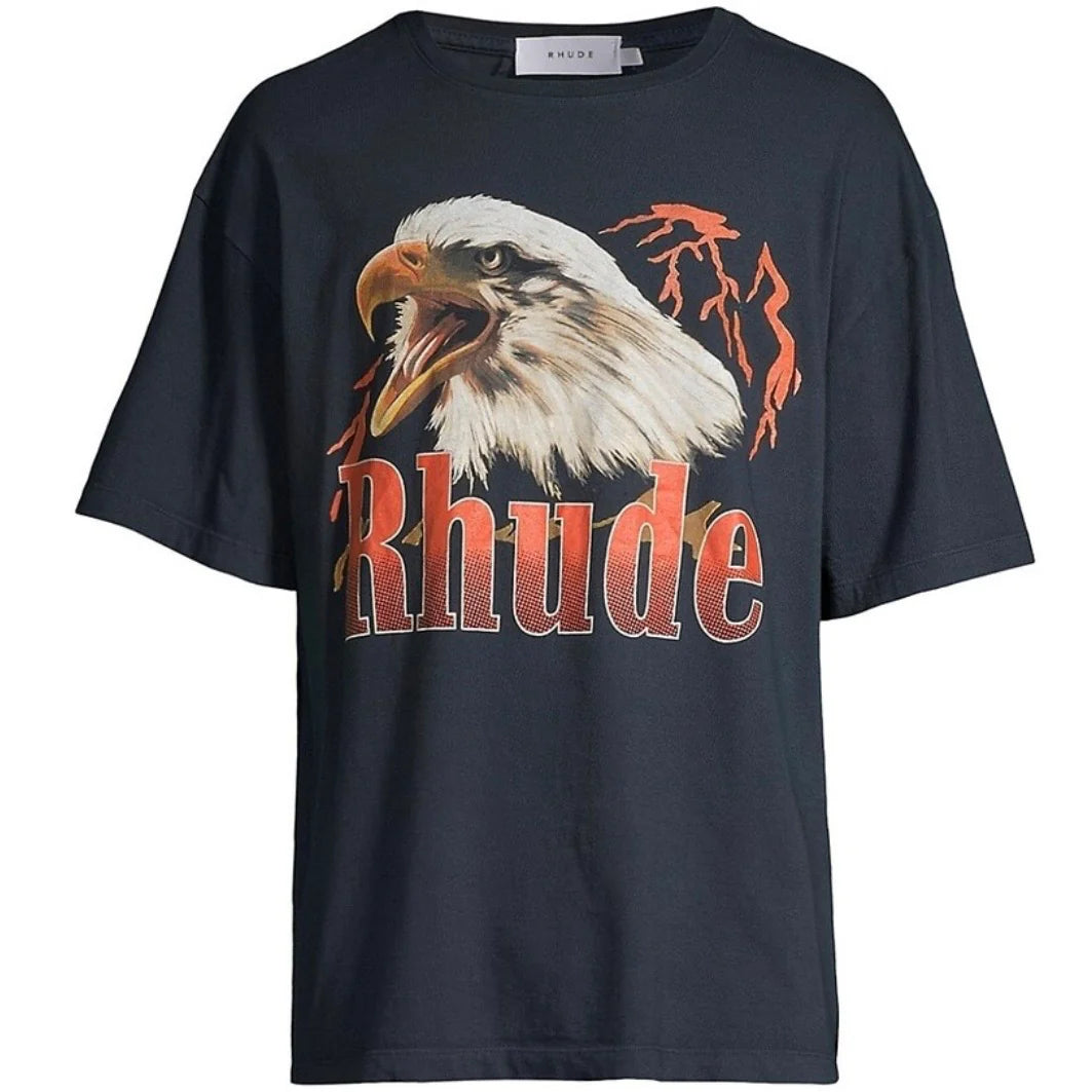 Rhude Eagle Logo T-Shirt Navy Blue