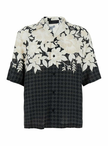 Amiri Garden Camp Button Up Shirt Black