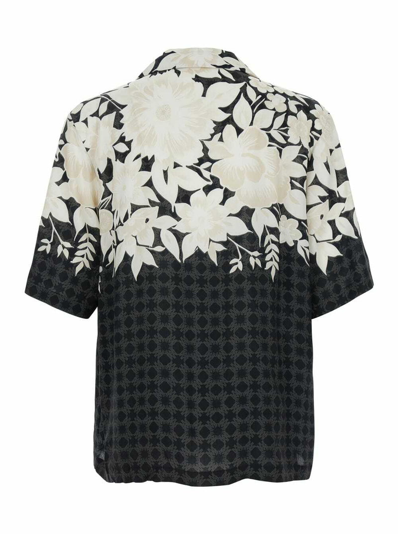 Amiri Garden Camp Button Up Shirt Black
