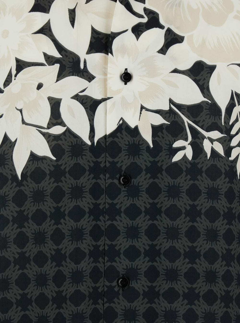 Amiri Garden Camp Button Up Shirt Black