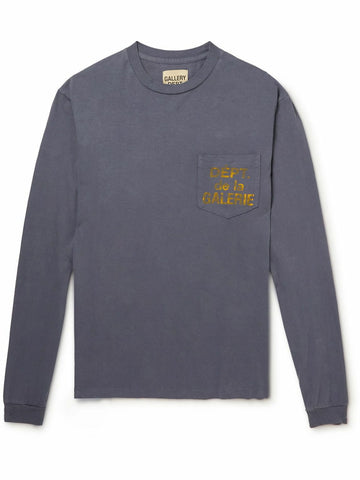 Gallery Dept Logo Print T-Shirt Blue
