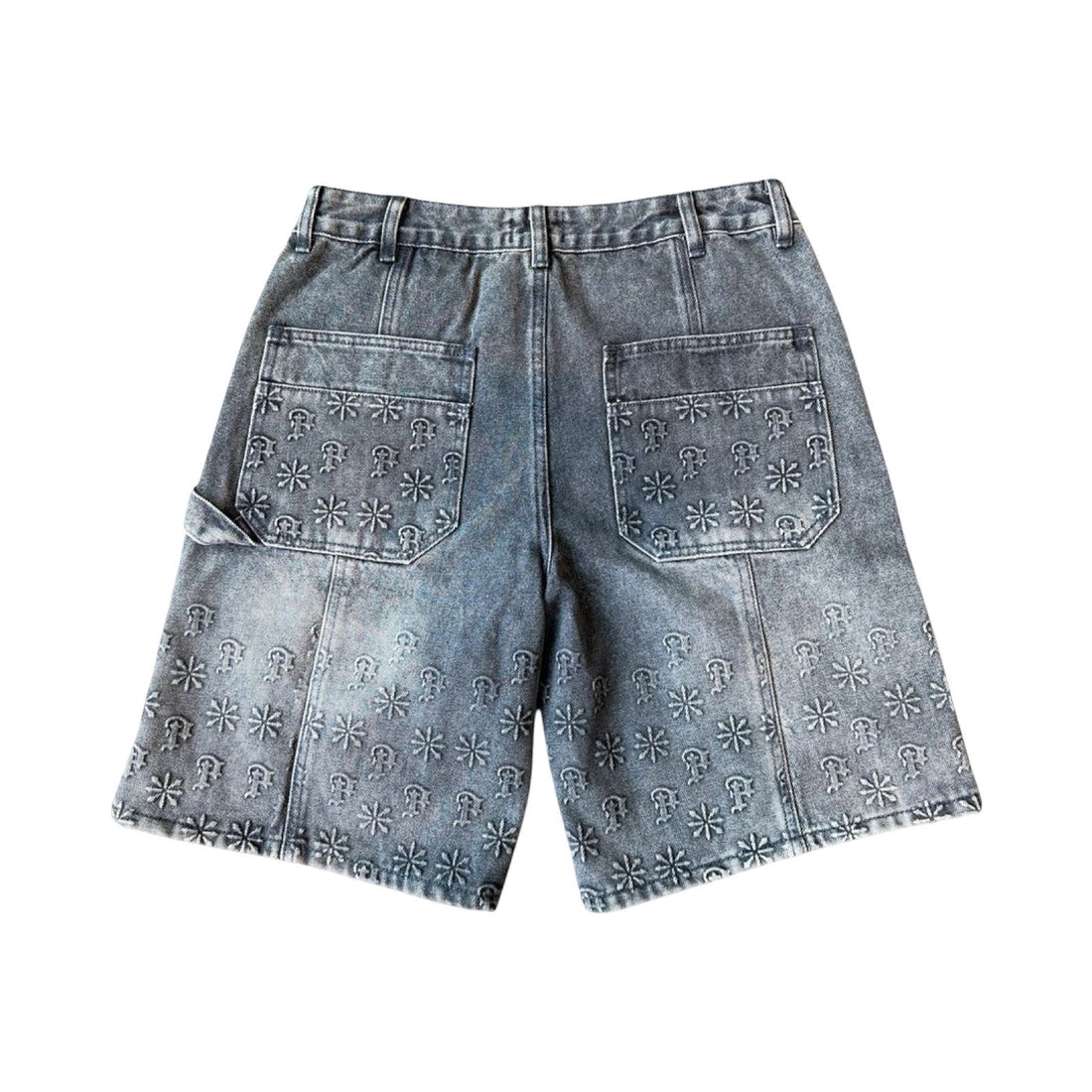 Prestige “Embossed” Denim Shorts Blue