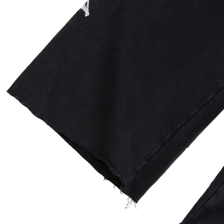 LostShdw Distressed Script Sweatpant Black