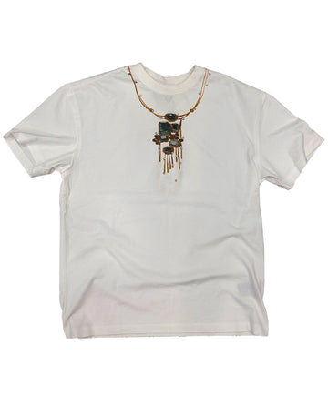 Birth Of A Royal Child Gemstone Necklace Print T-Shirt White