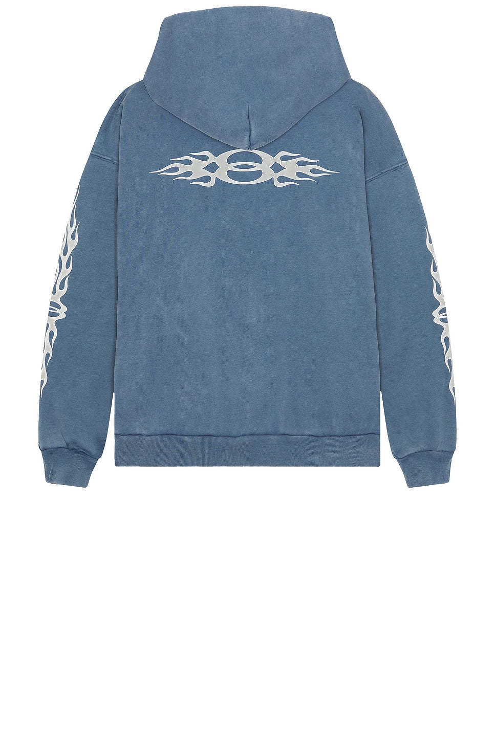 Balenciaga Burning Unity Zip-Up Hoodie Washed Blue