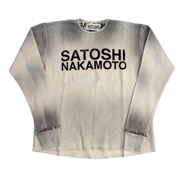 Satoshi Nakamoto 'Dirty White' Studded Thermal