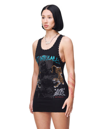 Lost Intricacy Twin Tiger Dress Black