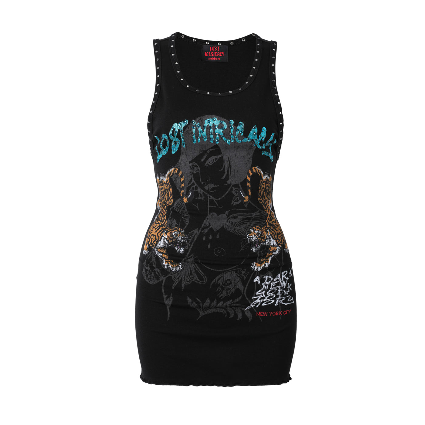 Lost Intricacy Twin Tiger Dress Black