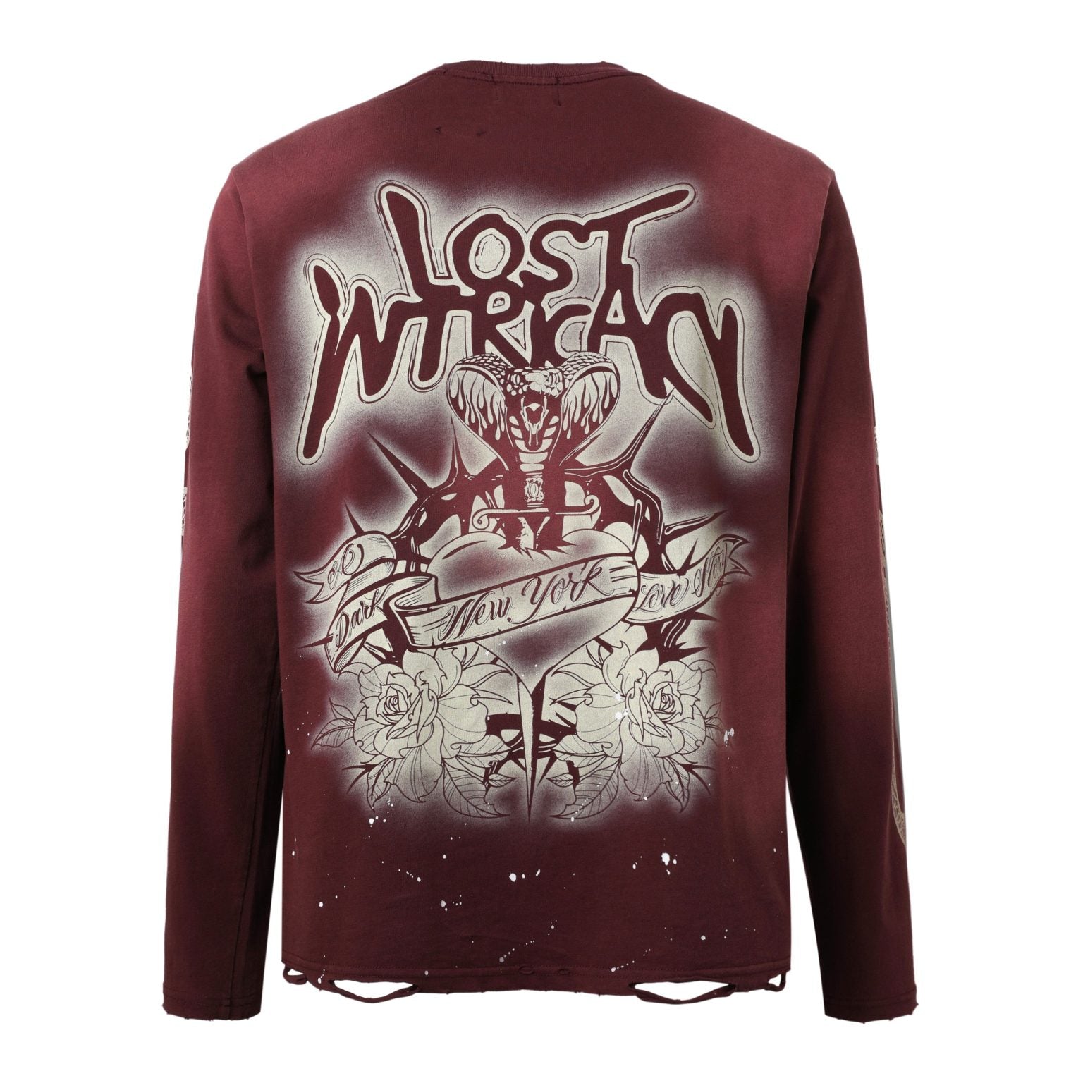 Lost intricacy Maroon Lost Angel Long Sleeve