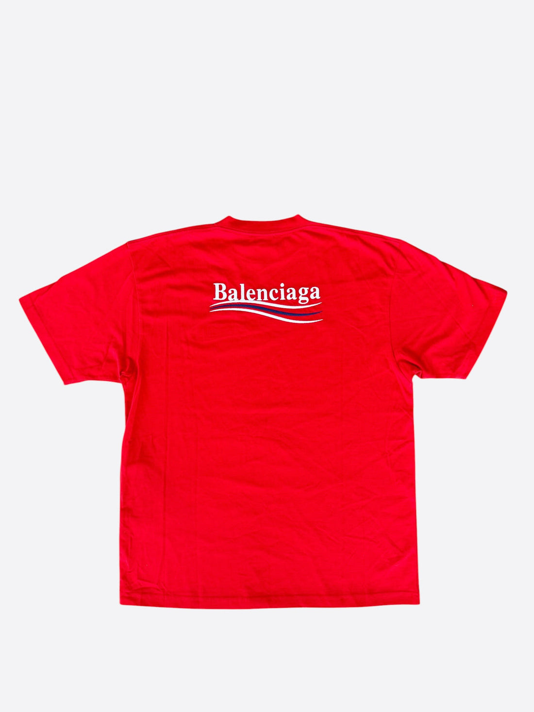Balenciaga Red Campaign Logo T-Shirt