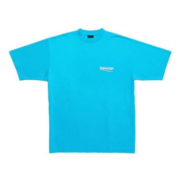 Balenciaga Blue Campaign Logo T-Shirt