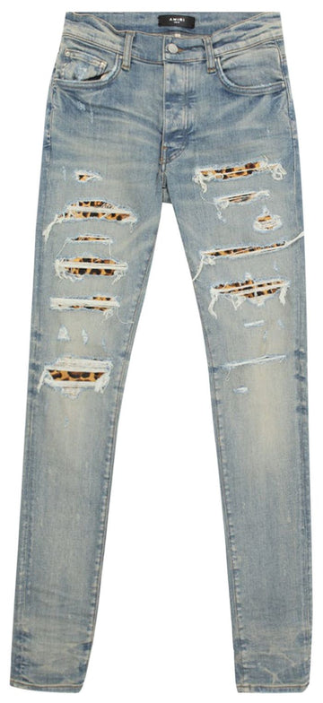 Amiri Leopard Thrasher Jeans