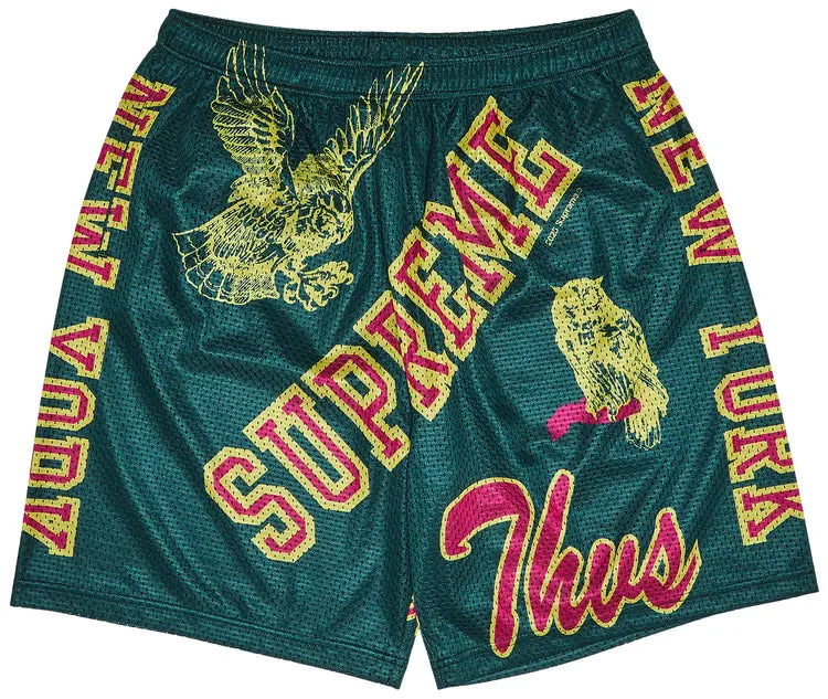 Supreme Varsity Mesh Shorts Dark Green