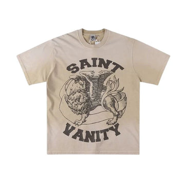 Saint Vanity Griffin T-Shirt Cream & Brown