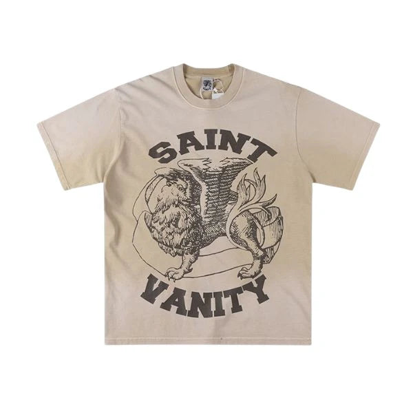 Saint Vanity Griffin T-Shirt Cream & Brown