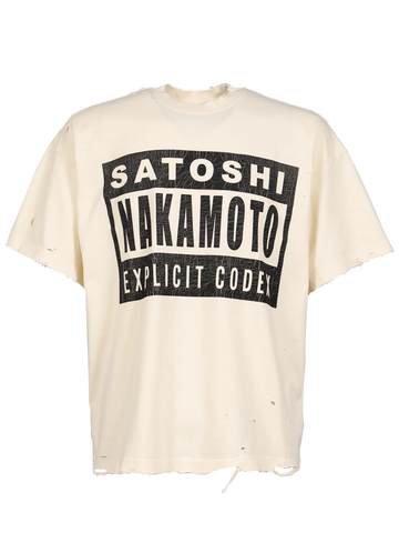 Satoshi Nakamoto Explicit Codex T-Shirt White