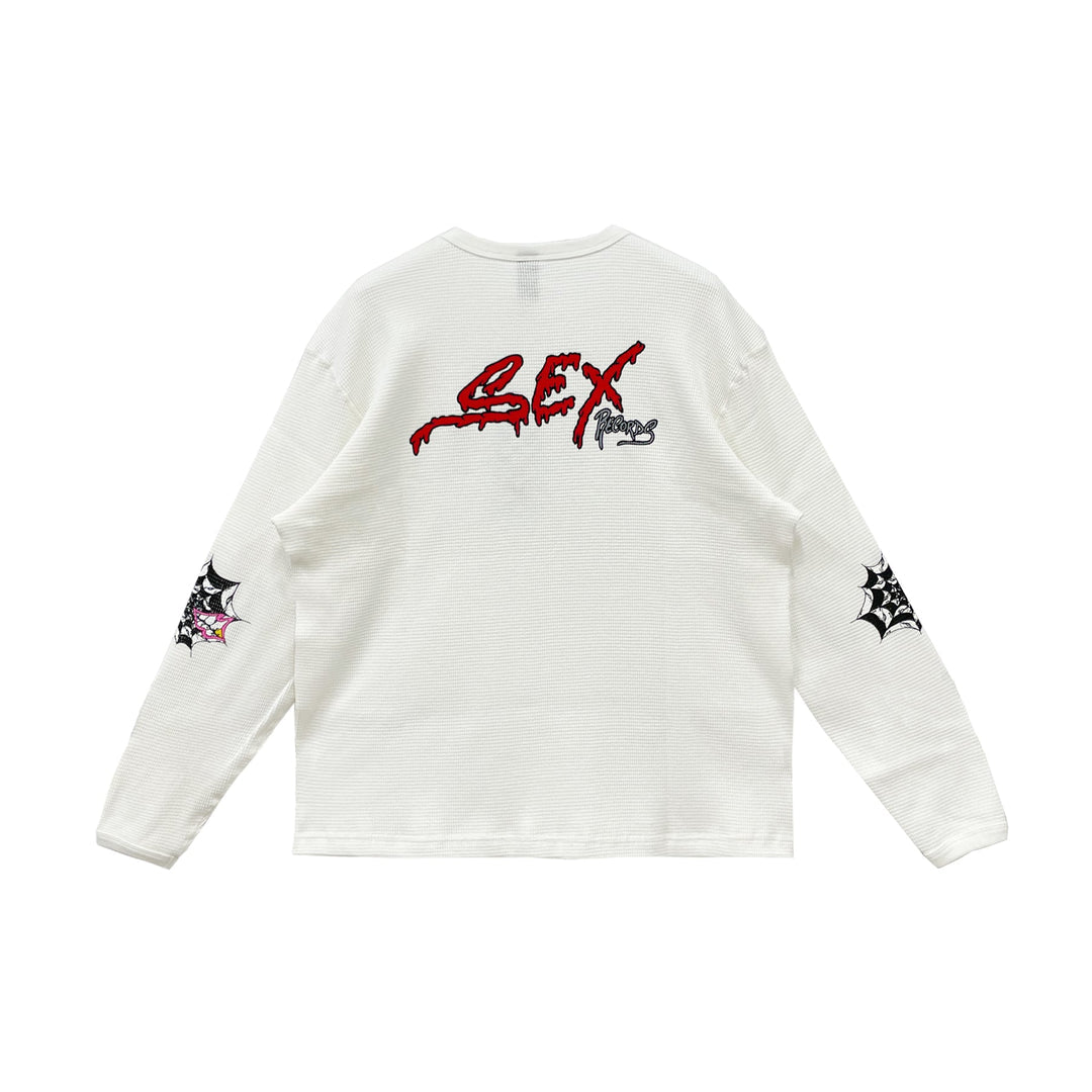 Matty Boy Anti Promo Sex Record Waffle Thermal Long Sleeve T-Shirt