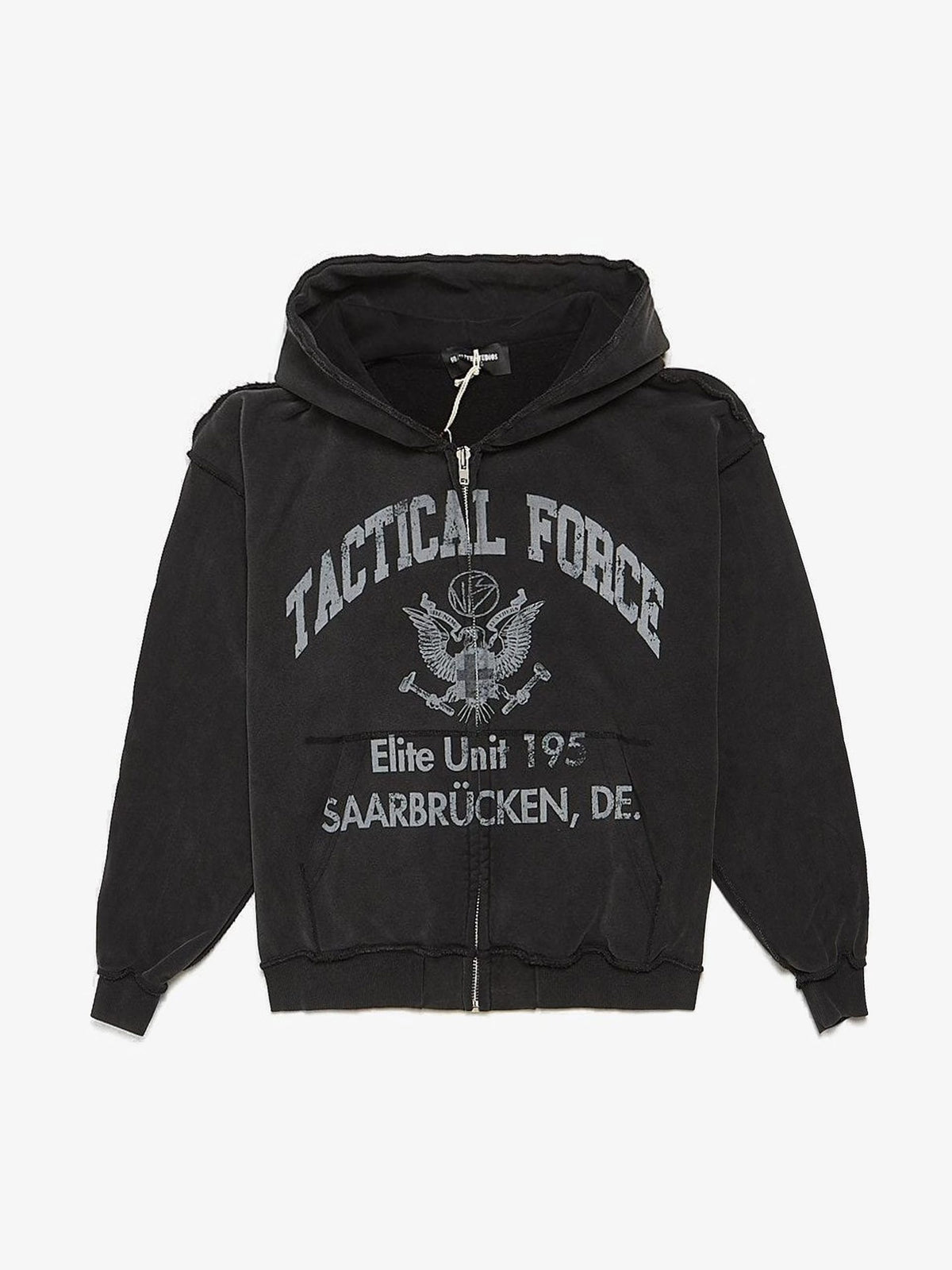 No Faith Studios Tactical Force Zip Up Hoodie Black