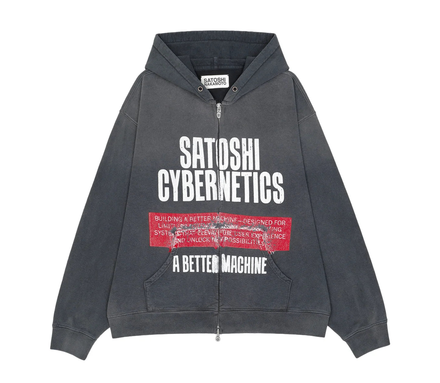 Satoshi Nakamoto Cybernetics Zip Up Black