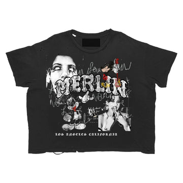Merlin’s Father Rockstar Mickey T-Shirt Black