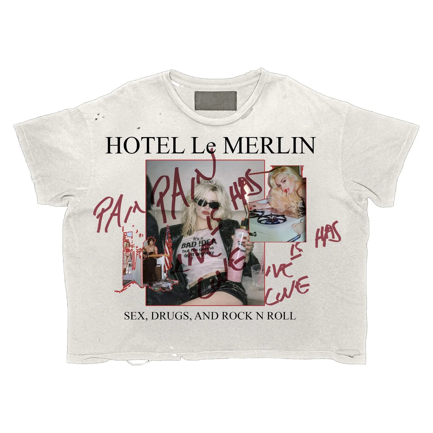 Merlin’s Father Hotel Le Merlin T-Shirt White