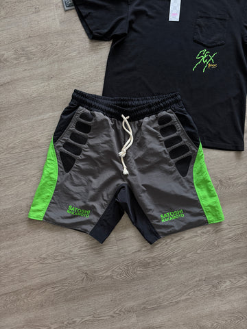 Satoshi Nakamoto Shorts Green/Black