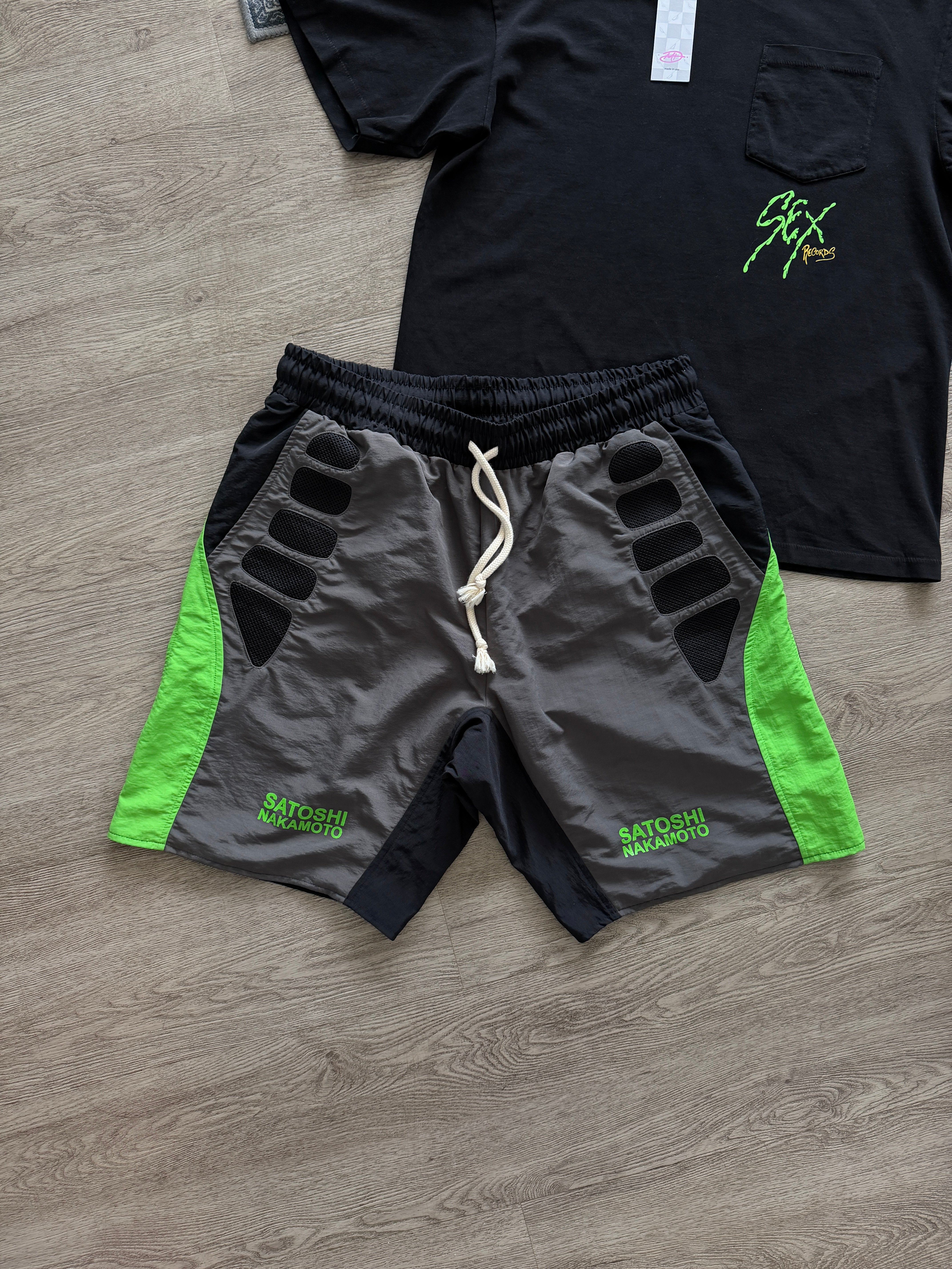 Satoshi Nakamoto Shorts Green/Black