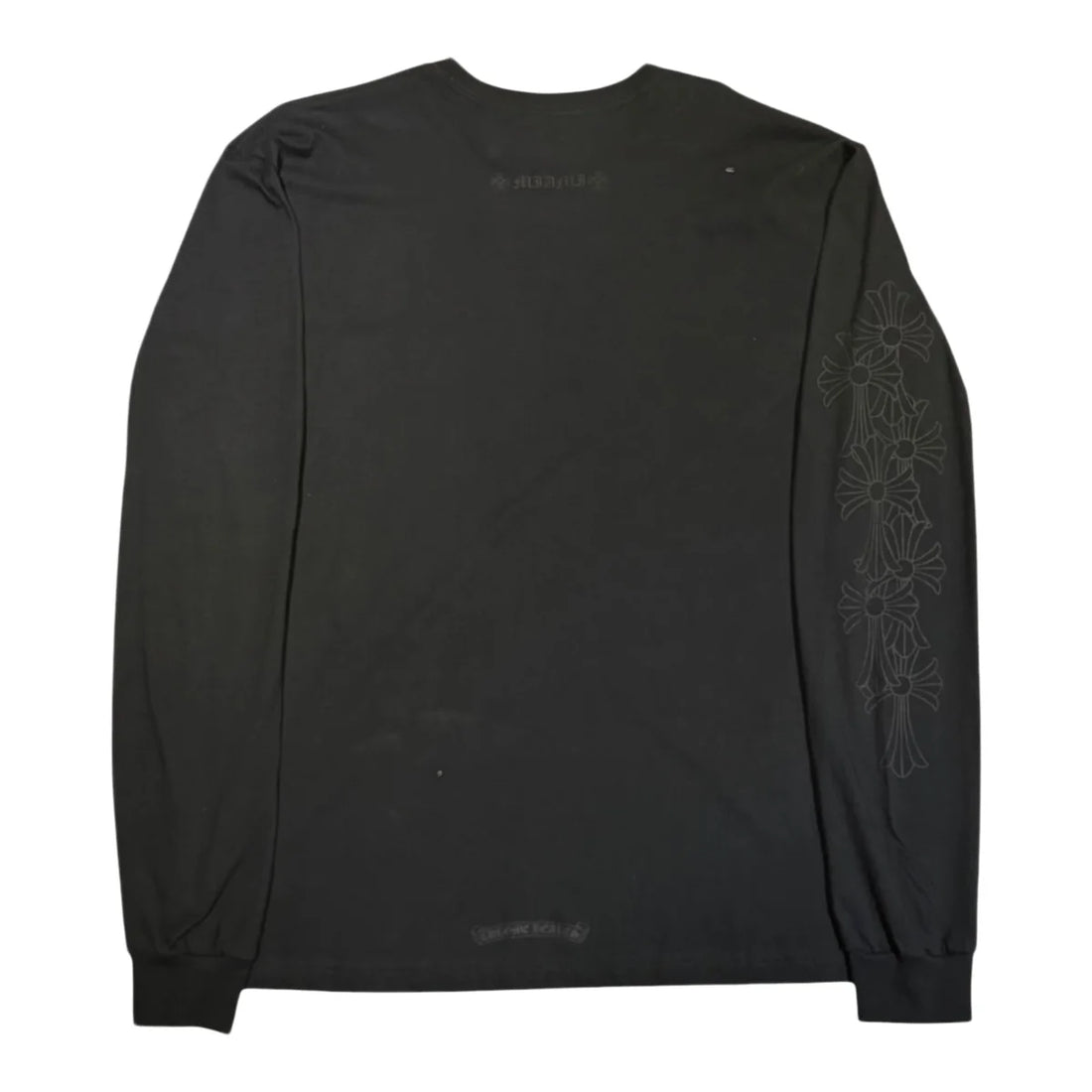 Chrome Hearts Miami Exclusive Cemetery Vertical Logo L/S Shirt Black