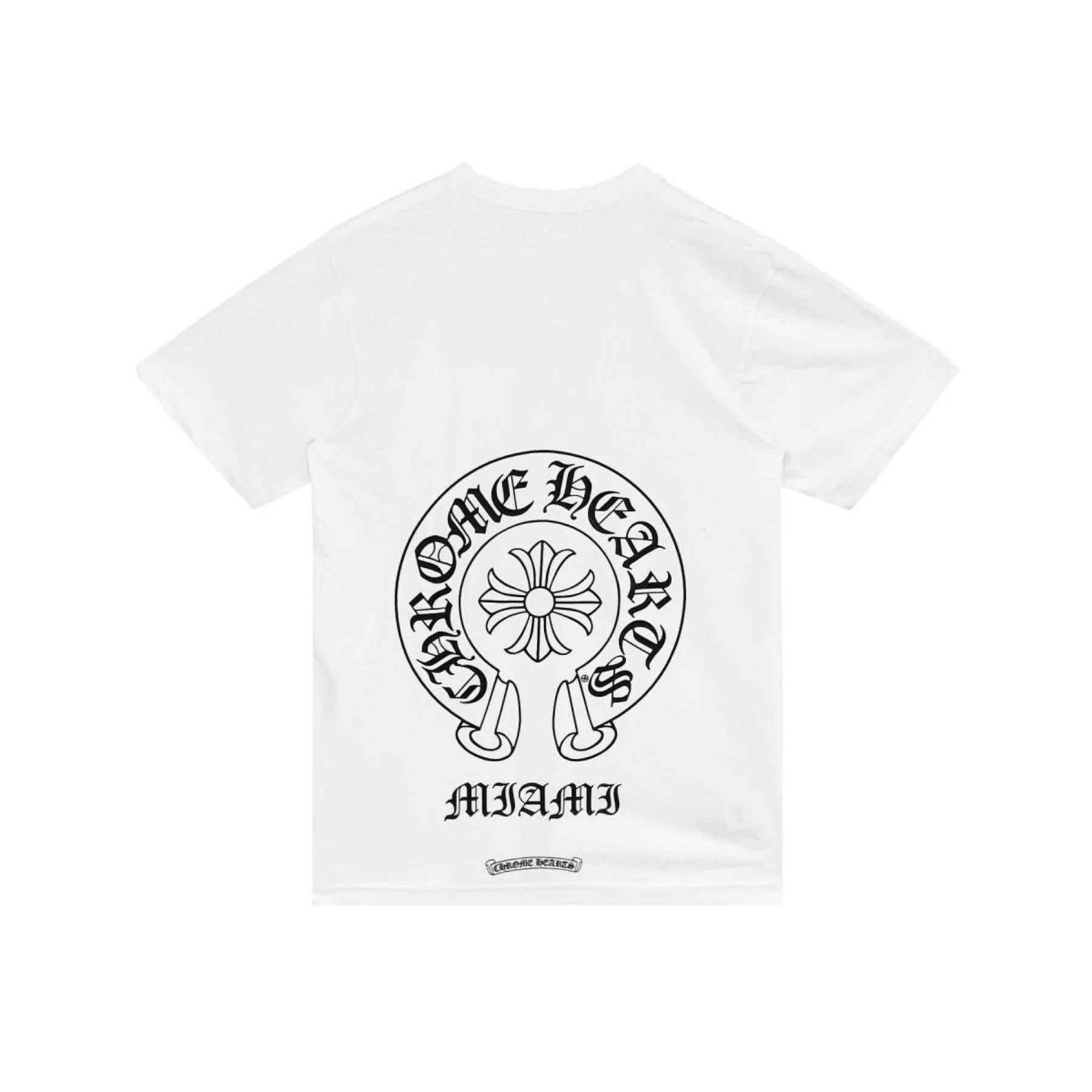 Chrome Hearts Miami White Horseshoe Short Sleeve T-Shirt